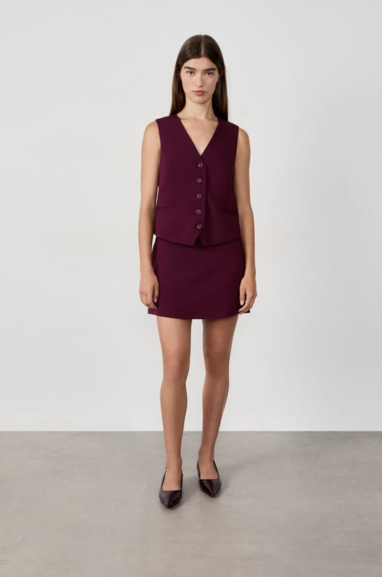 Gilet sans manches à boutons;${refinementColor}