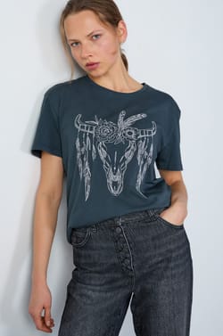 Embroidered Cotton T-shirt;${refinementColor}