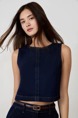 Top sans manches en coton;${refinementColor}