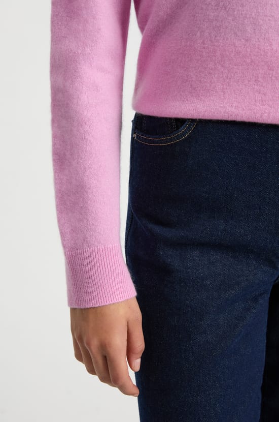 Pull col rond en cachemire;${refinementColor}