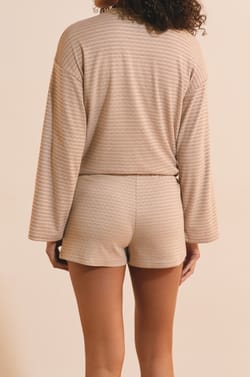 Short de pyjama &agrave; rayures;${refinementColor}