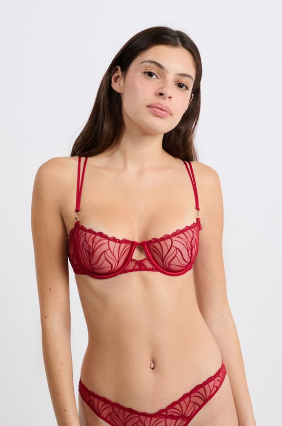 Bra No.9 - Balconette in Floral Embroidery;${refinementColor}