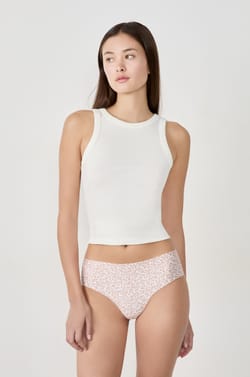 Panty tipo hipster de microfibra sin costuras estampado;${refinementColor}