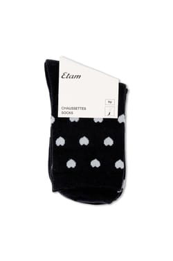 Chaussettes avec coton &agrave; motifs coeurs;${refinementColor}