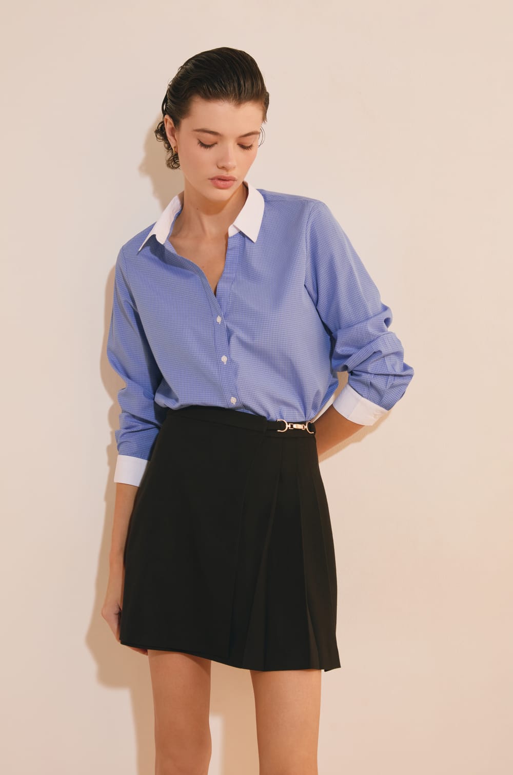 Chemise &agrave; carreaux avec coton;${refinementColor}