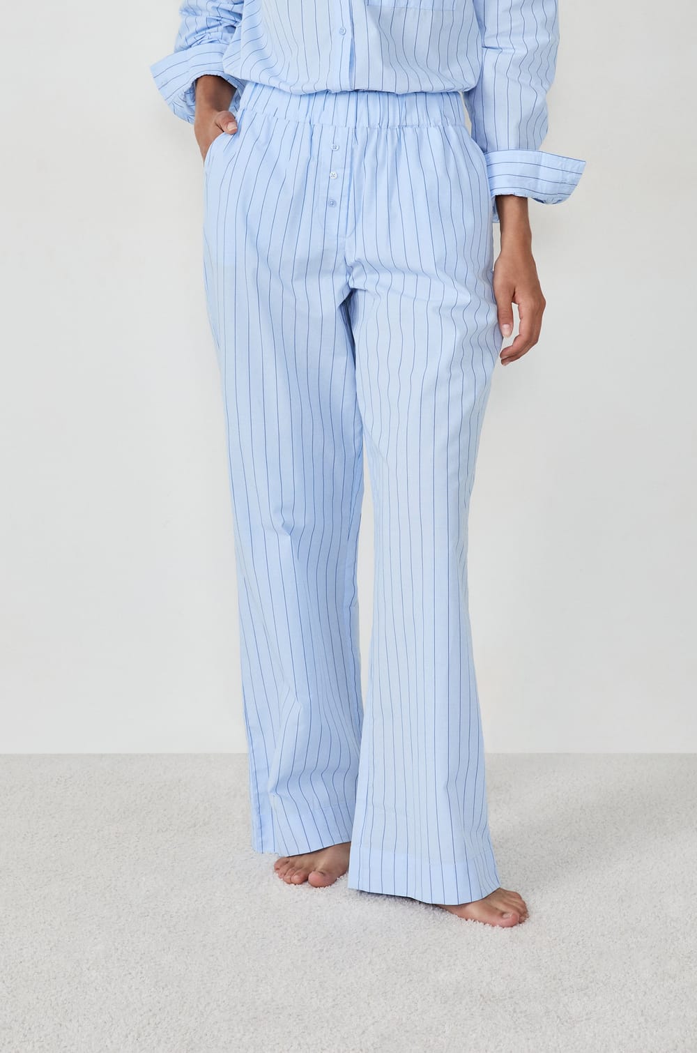 Pantalon de pyjama à rayures;${refinementColor}