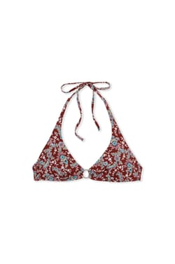Haut de maillot de bain triangle fleuri;${refinementColor}