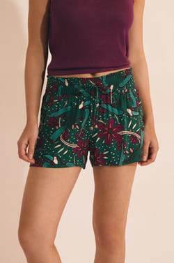 Pantal&oacute;n corto de pijama estampado;${refinementColor}