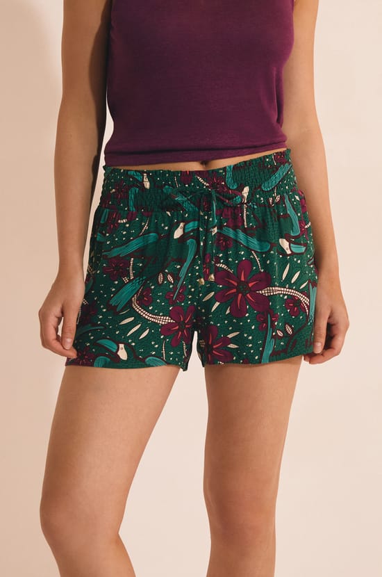 Pantal&oacute;n corto de pijama estampado;${refinementColor}