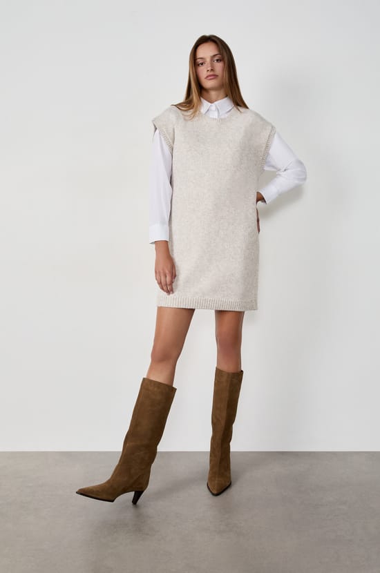 Knitted Sweater Dress;${refinementColor}