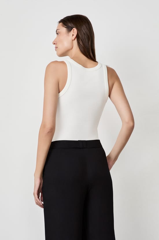 Débardeur côtelé en coton;${refinementColor}