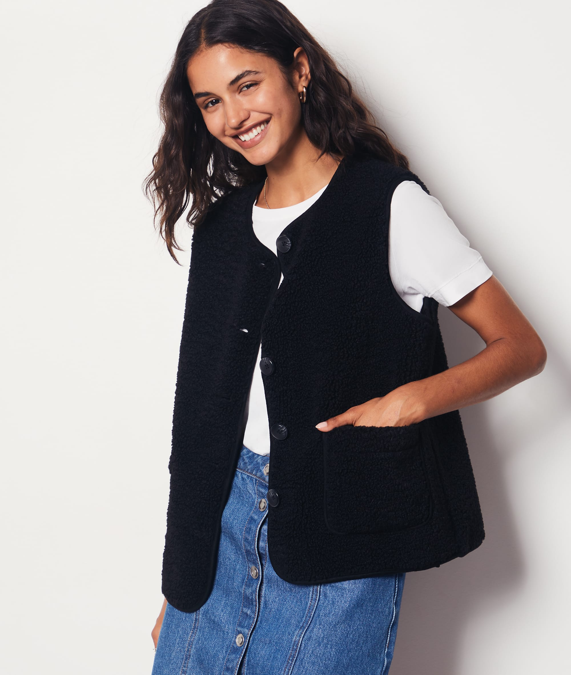 veste fausse fourrure sans manches