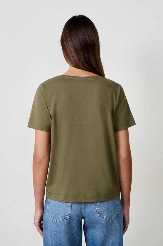 V-neck short-sleeved T-shirt;${refinementColor}