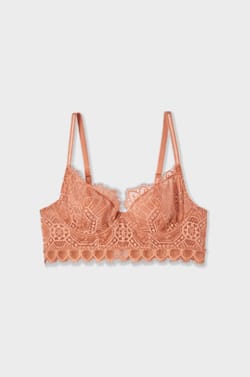 Embroidered Unlined Demi Bra;${refinementColor}