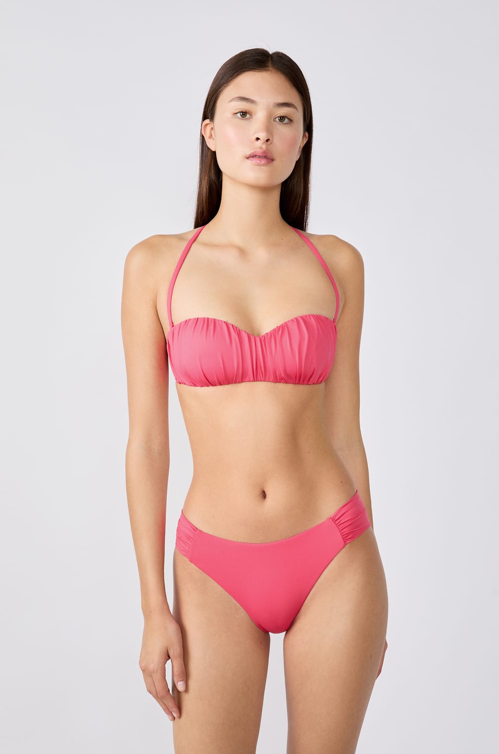 Strapless Swimsuit Top with Removable Straps;${refinementColor}
