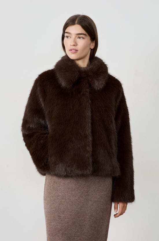 Manteau en fausse fourrure;${refinementColor}