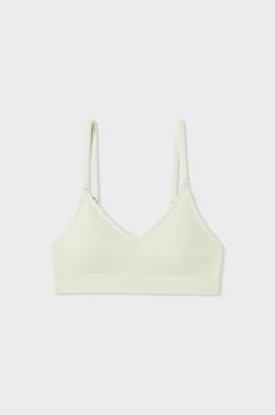 Seamless Bralette in Organic Cotton;${refinementColor}