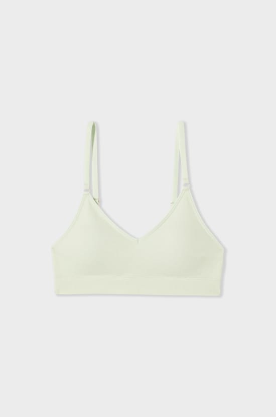 Seamless Bralette in Organic Cotton;${refinementColor}