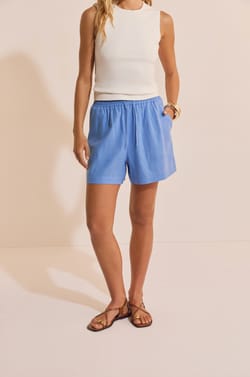 Short &eacute;lastiqu&eacute; avec lin;${refinementColor}