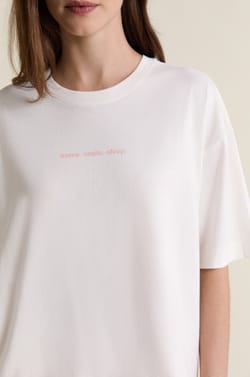 Katoenen pyjama T-shirt met korte mouwen;${refinementColor}