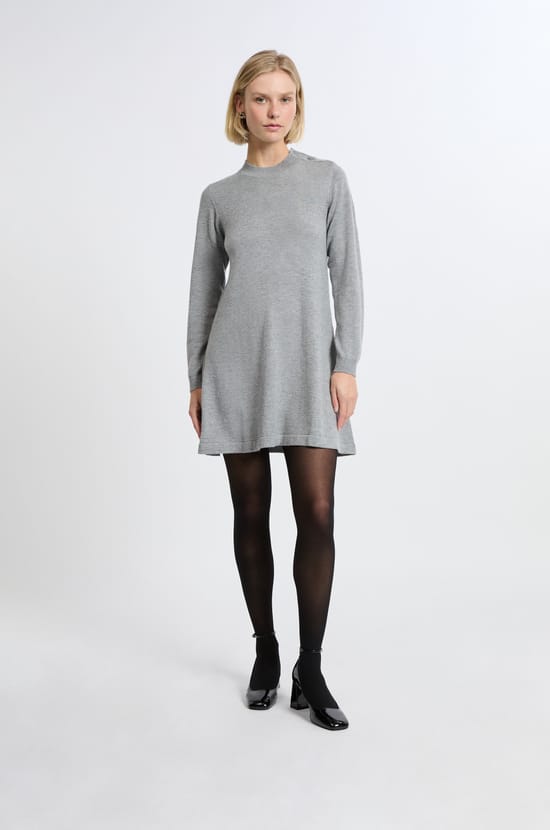 Robe à manches longues avec laine;${refinementColor}