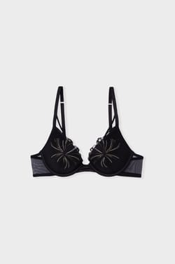 Bra No.2 - The plunge push-up bra in embroidery;${refinementColor}