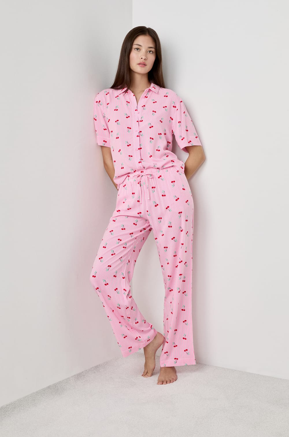Pantal&oacute;n de pijama estampado;${refinementColor}