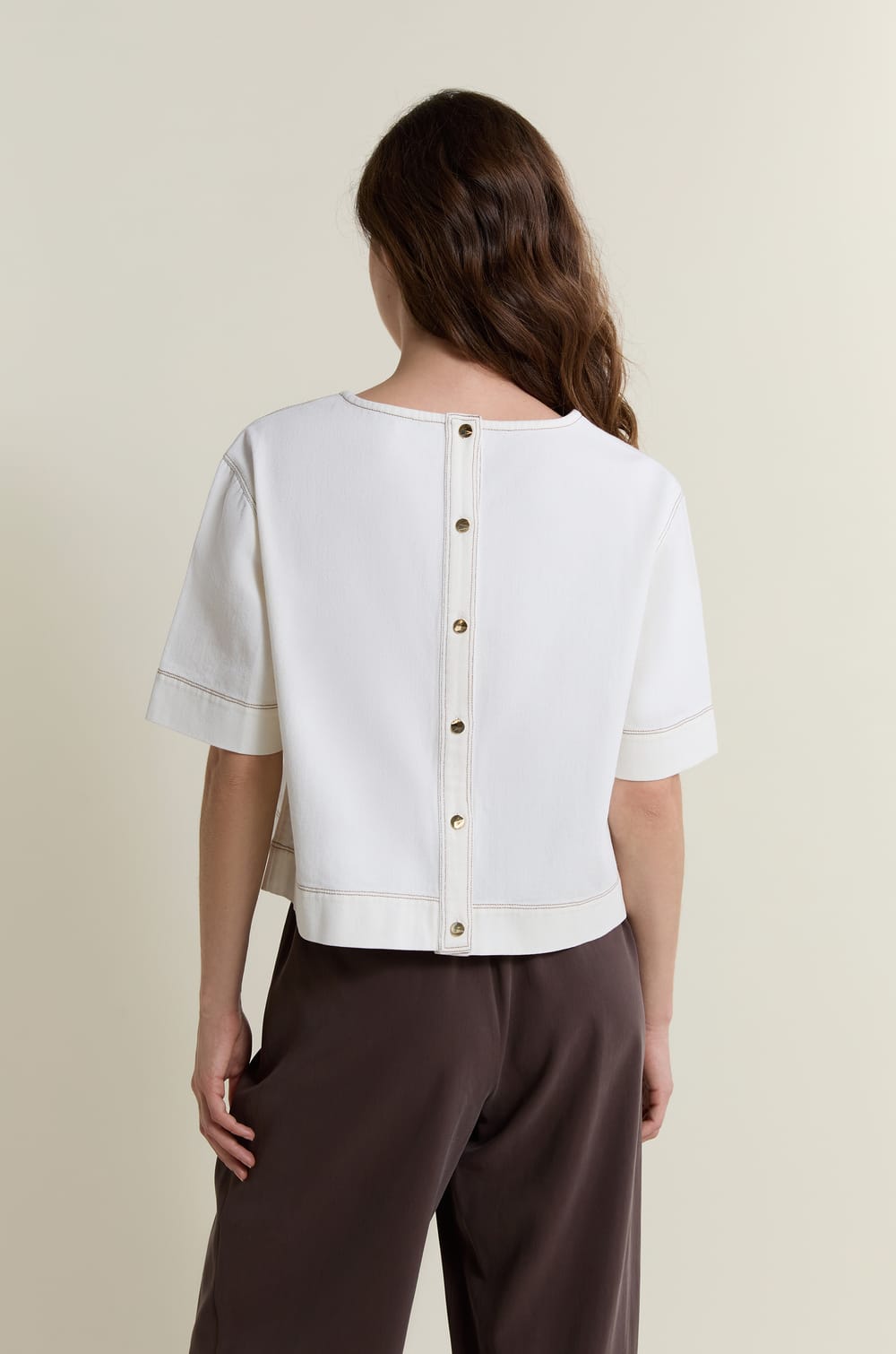 Top court en coton;${refinementColor}