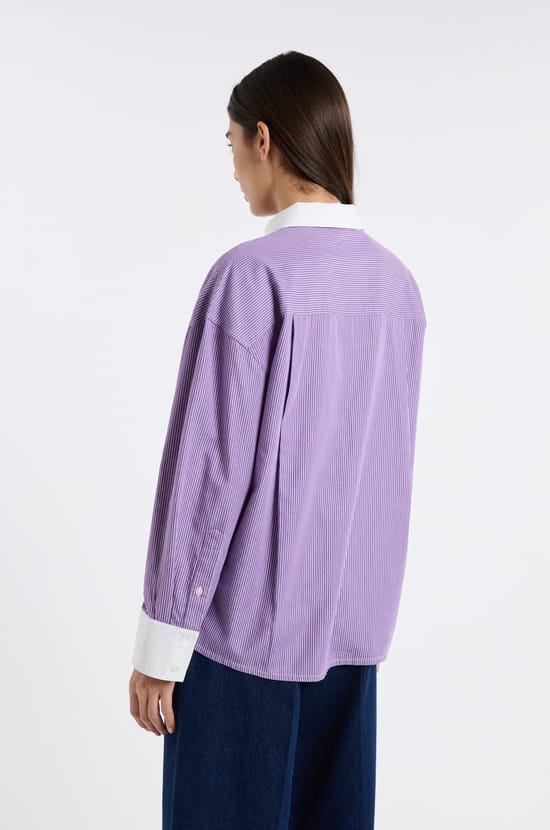 Striped Shirt with Cotton;${refinementColor}