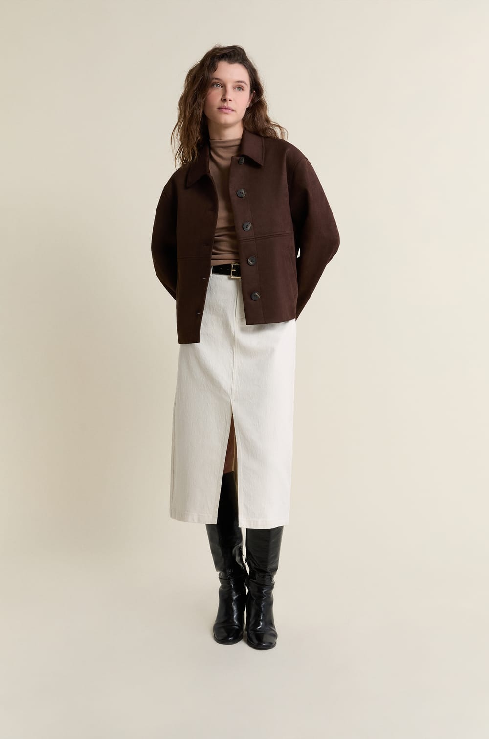 Veste effet daim;${refinementColor}