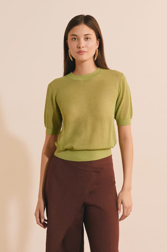 Pull manches courtes;${refinementColor}