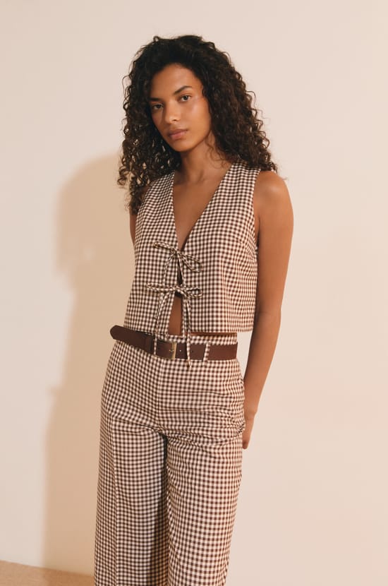 Top nouable &agrave; carreaux;${refinementColor}
