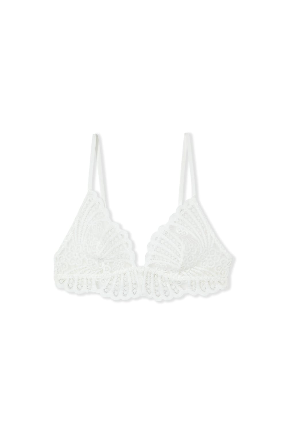 Soutien-gorge triangle en dentelle;${refinementColor}