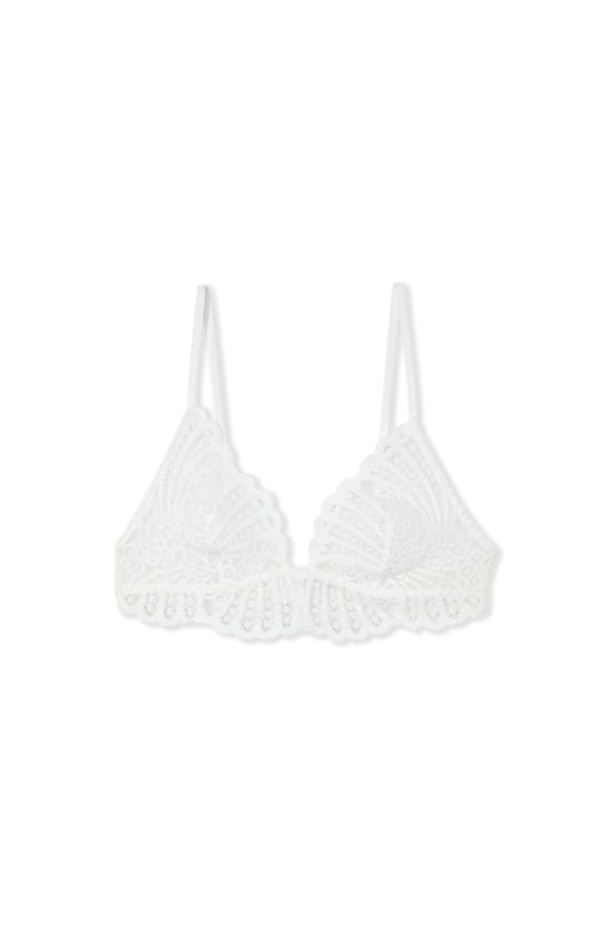 Soutien-gorge triangle en dentelle;${refinementColor}
