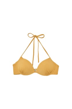 Top de bikini push-up brillante;${refinementColor}