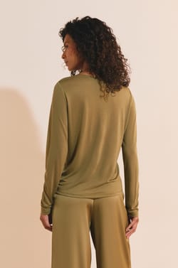 T-shirt col bateau manches longues;${refinementColor}