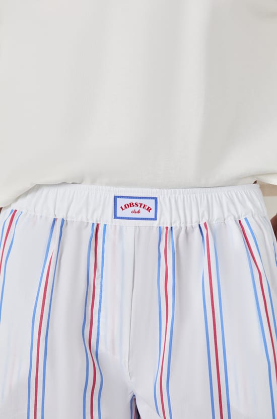 Striped Pyjama Shorts;${refinementColor}