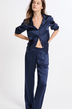 Pantalon de pyjama en soie;${refinementColor}