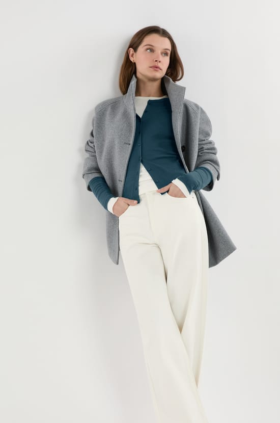 Camiseta abotonada de manga larga de algod&oacute;n;${refinementColor}