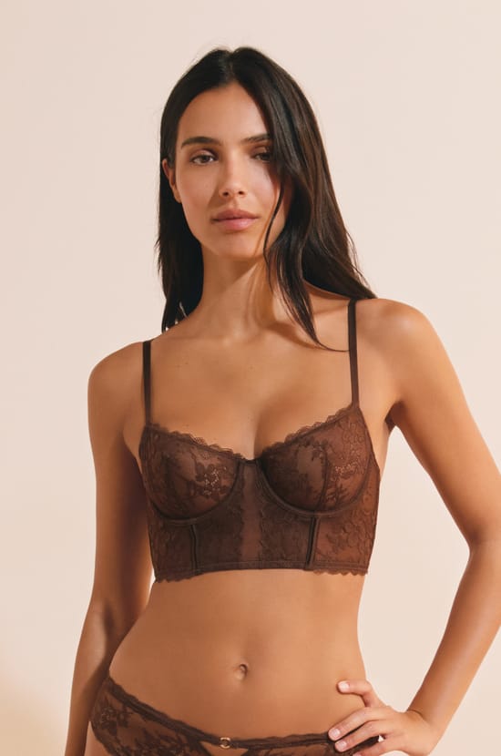 Soutien-gorge bustier avec broderie;${refinementColor}