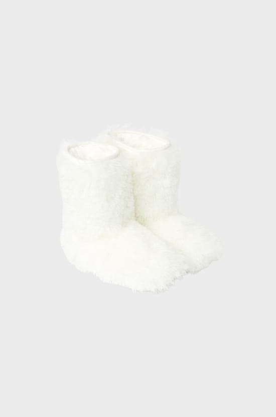 Chaussons bottines avec fausse fourrure;${refinementColor}
