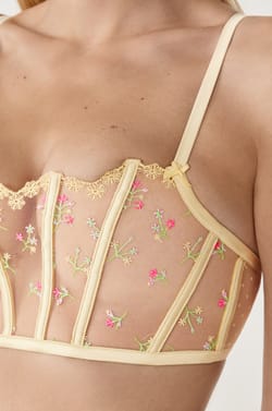 Strapless Bra with Embroidery;${refinementColor}