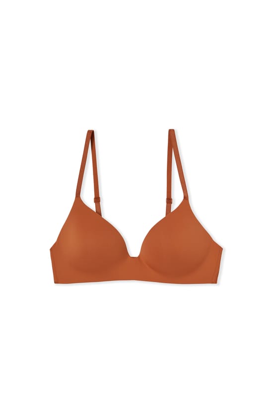 Wireless Triangle Bra In Microfiber;${refinementColor}