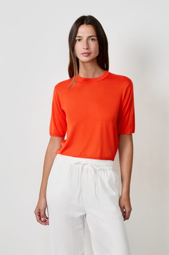 Pull manches courtes;${refinementColor}