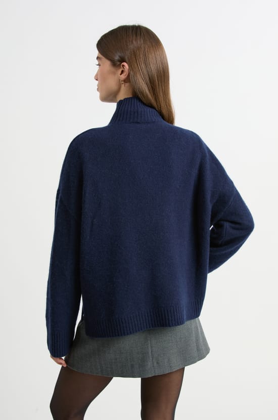Pull col roulé en cachemire;${refinementColor}