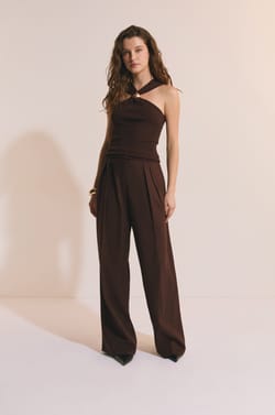 Pantal&oacute;n ancho de lino;${refinementColor}