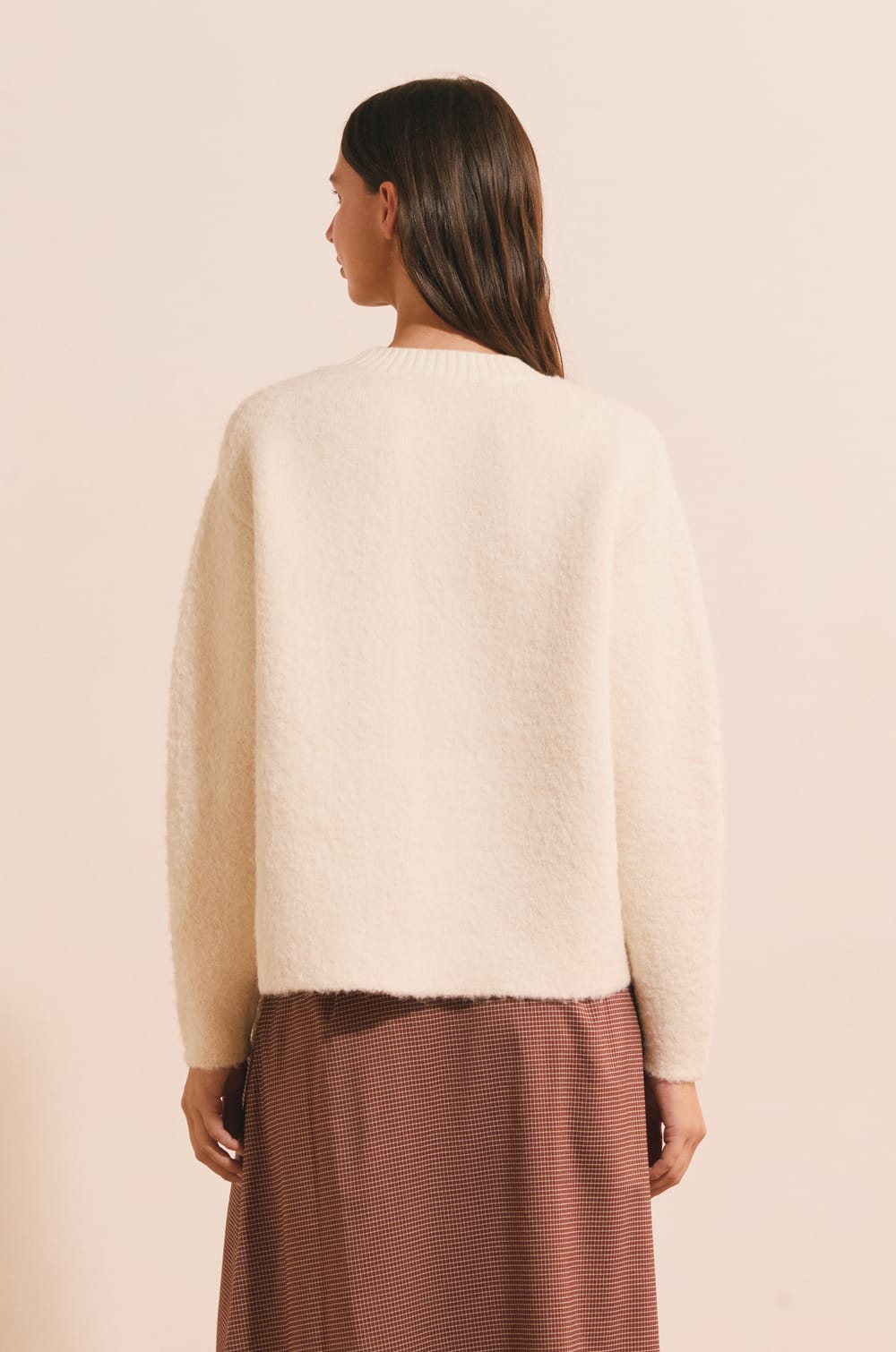 Pull manches longues avec laine;${refinementColor}