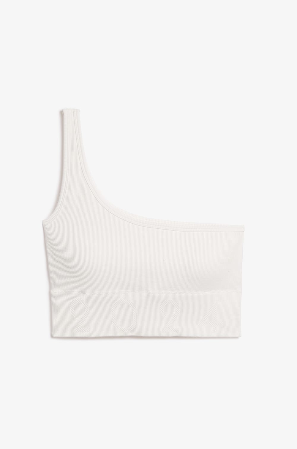 Ribbed Asymmetric Bralette - Light Support;${refinementColor}