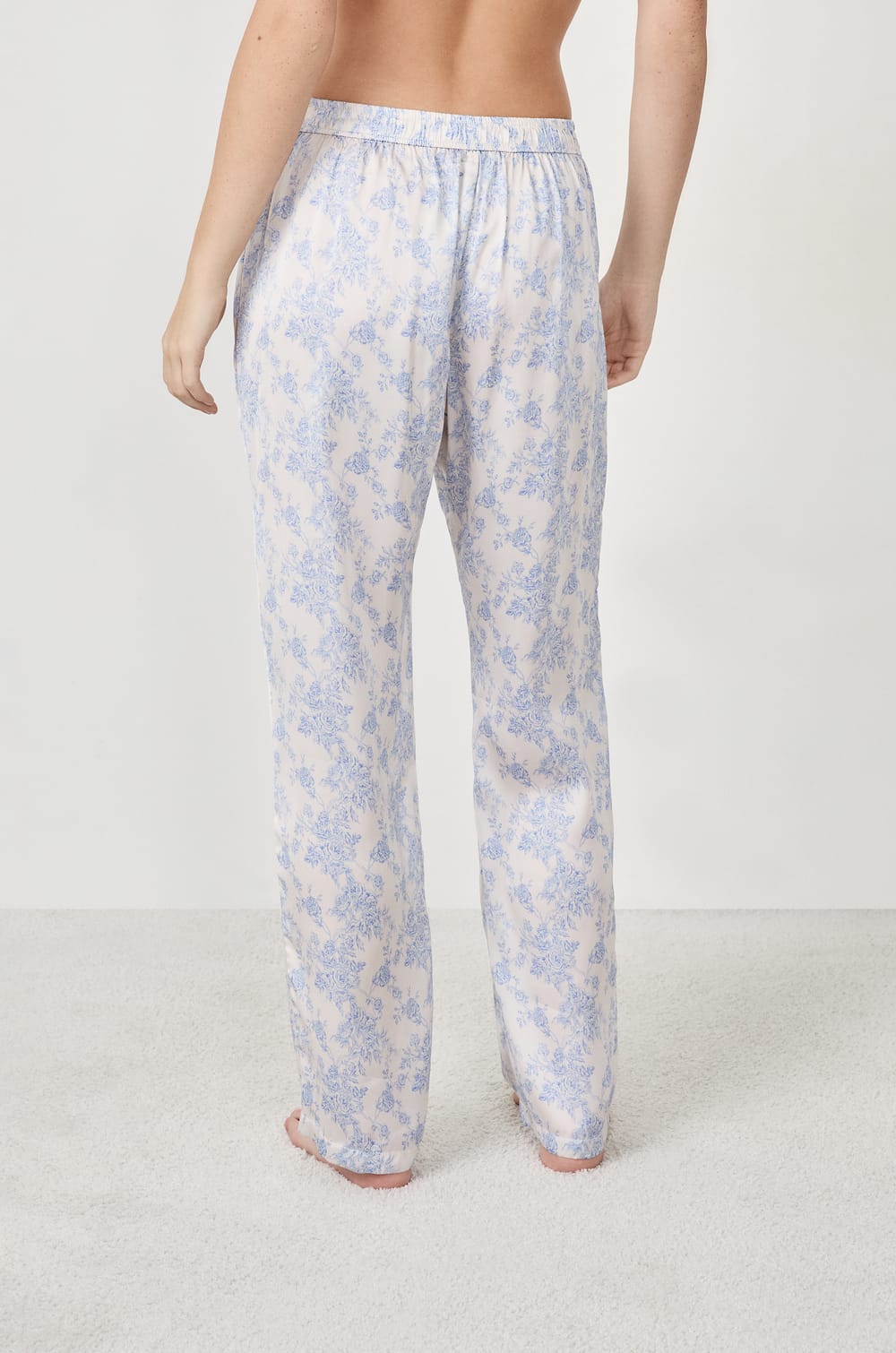 Pantalon de pyjama satiné;${refinementColor}