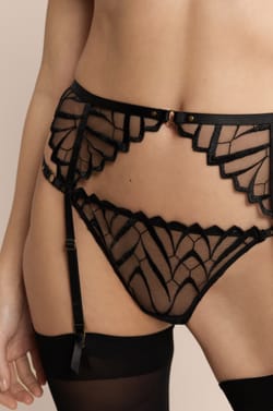 Garter Belt with Embroidery;${refinementColor}